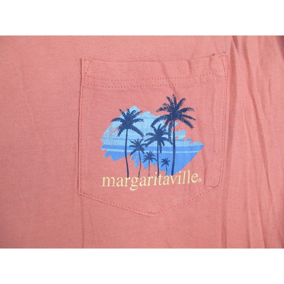 Margaritaville Shirt Mens 2XL XXL Pink Beach Palm Trees Sunset Cotton Casual* - Picture 6 of 12